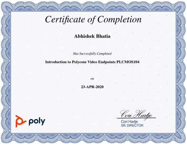 POLY certificate 21