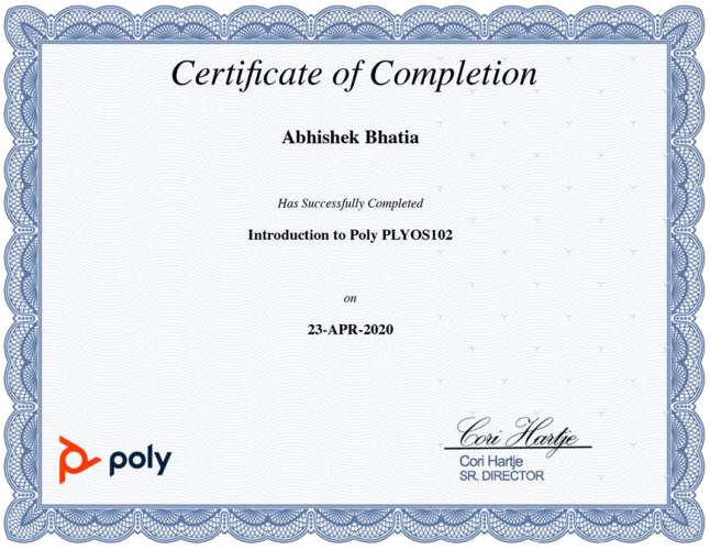 POLY certificate 24