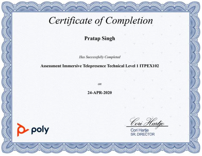 POLY certificate 40